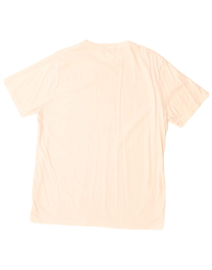 Massimo Dutti Herre Grafisk T-Shirt Top Stor Off White