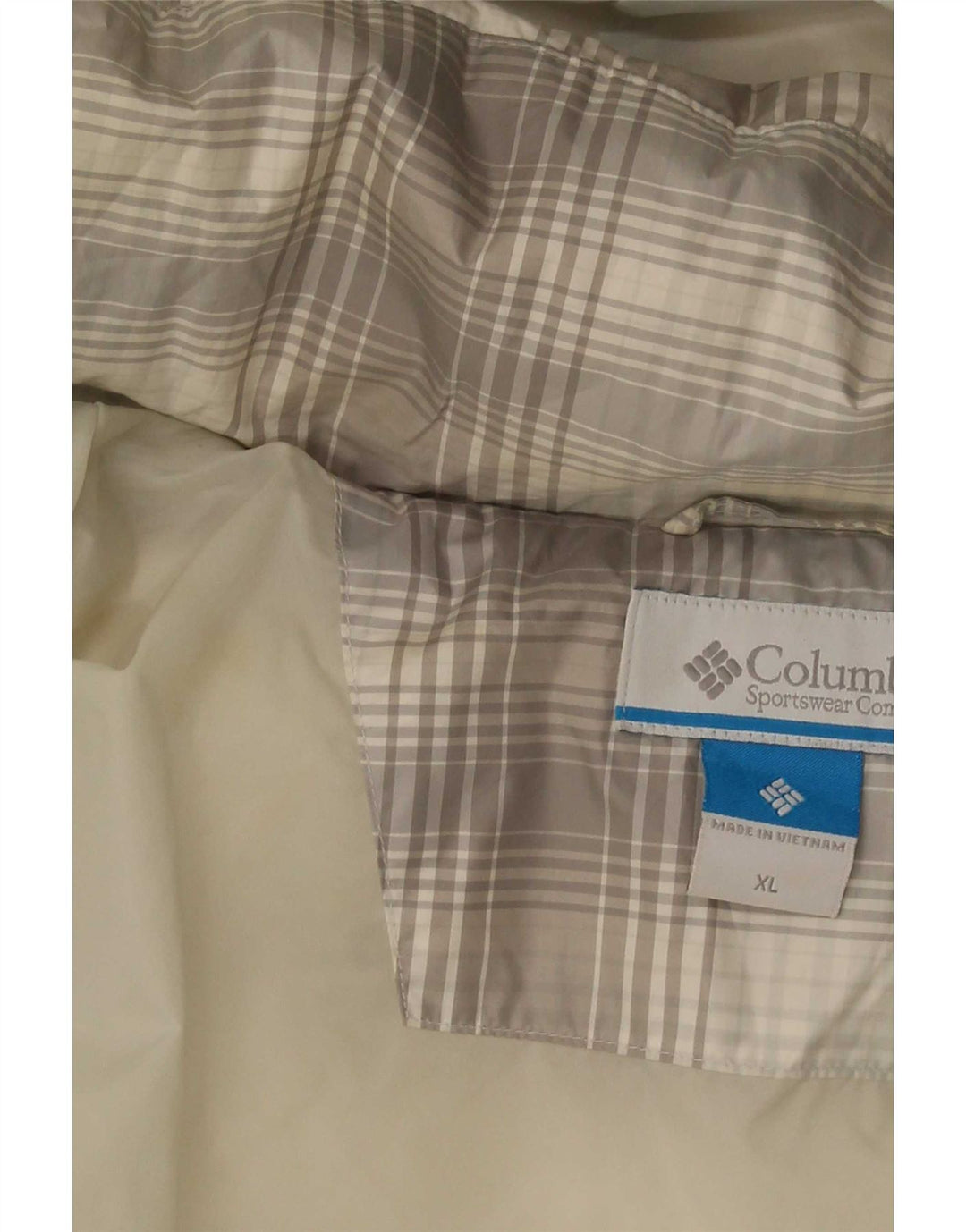 Columbia hættejakke til kvinder UK 18 XL grå ternet polyester
