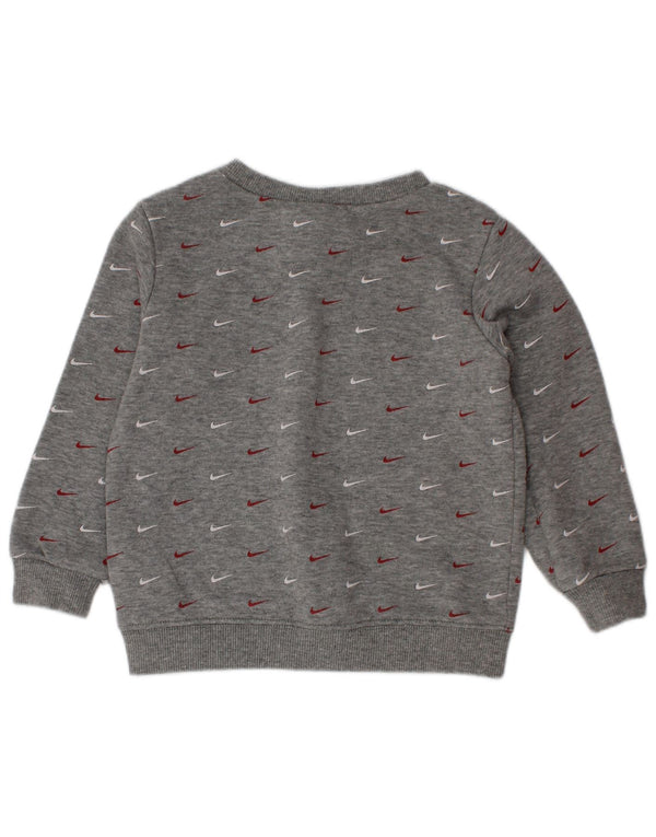 Nike Baby Boys Grafisk Sweatshirt Jumper 18-24 måneder Grå bomuld