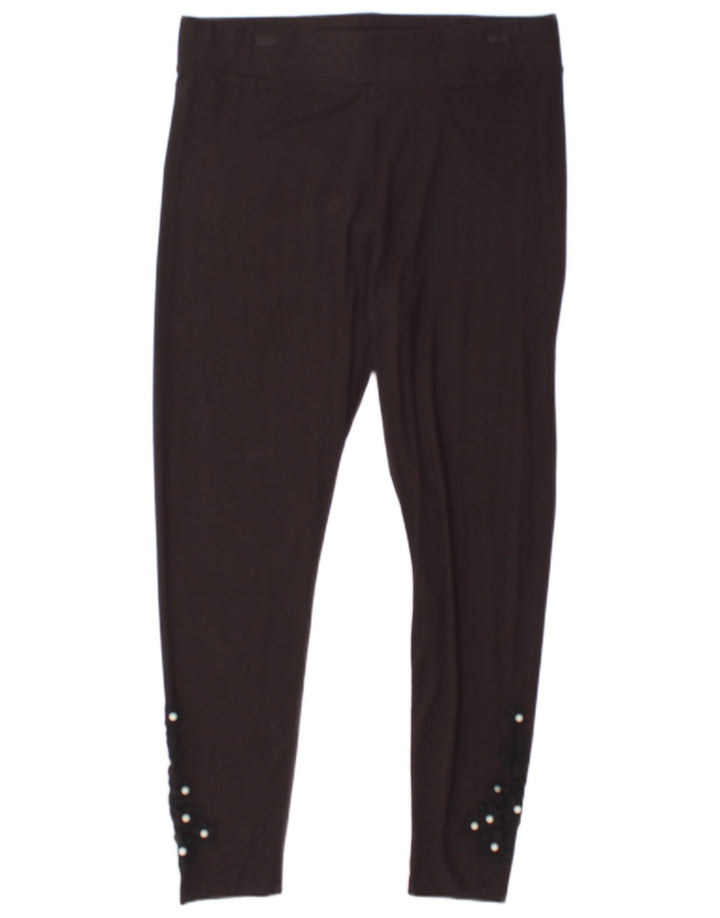 MARKS & SPENCER Leggings til kvinder UK 16 Large Black Viscose