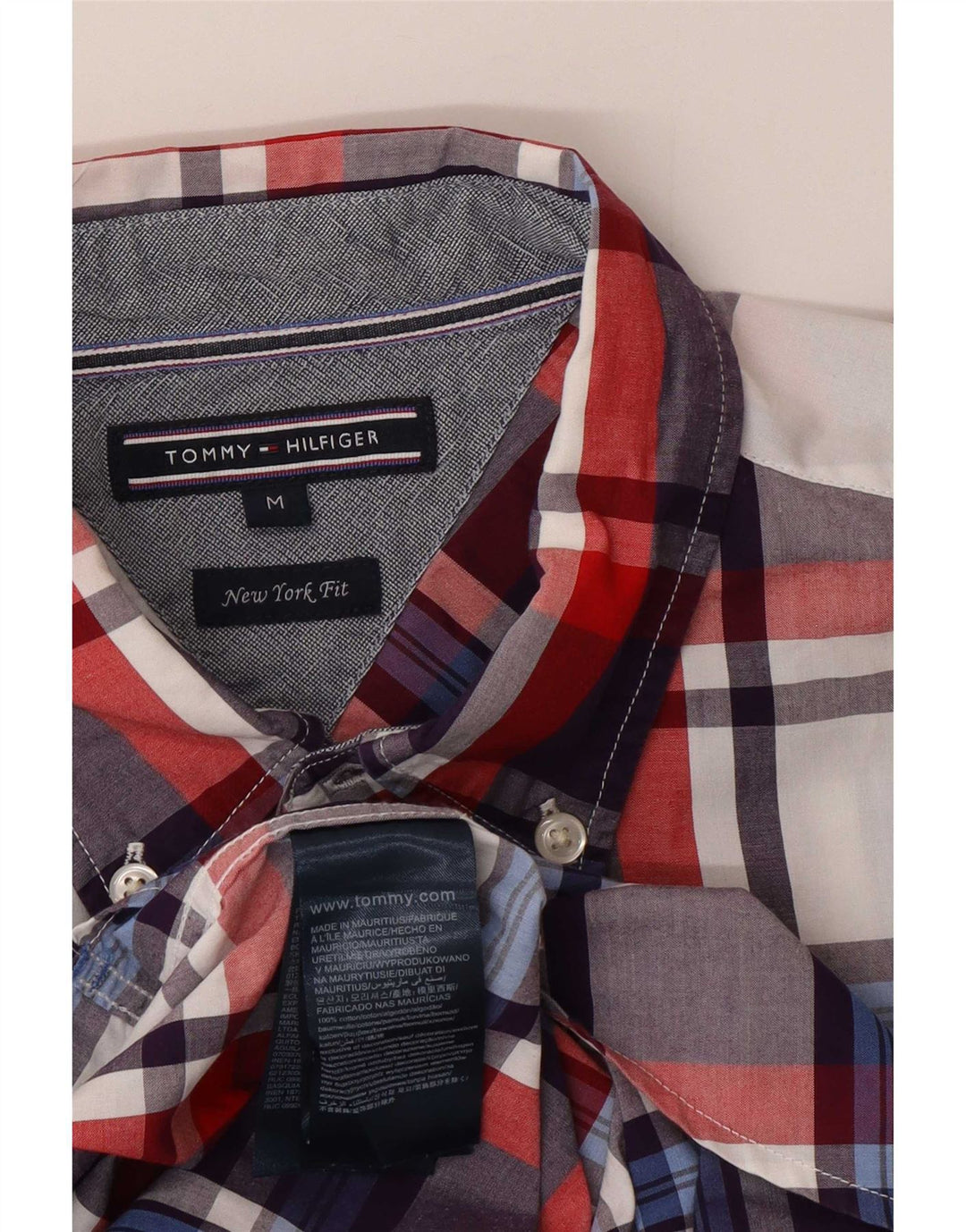 Tommy Hilfiger Herre New York Fit skjorte Medium Flerfarvet ternet bomuld