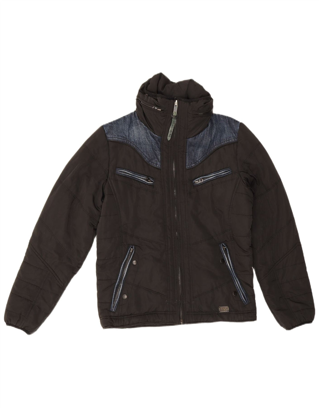Diesel Dame Hætte Oversized Polstret Jakke UK 6 XS Sort