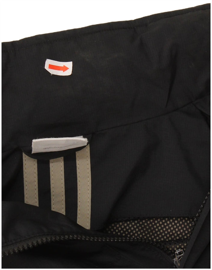 ADIDAS Regnjakke med hætte til mænd UK 38 Medium Sort Colourblock Polyester