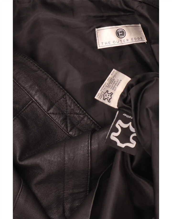 The Outer Edge Womens Mini Læder Nederdel W30 Medium Black