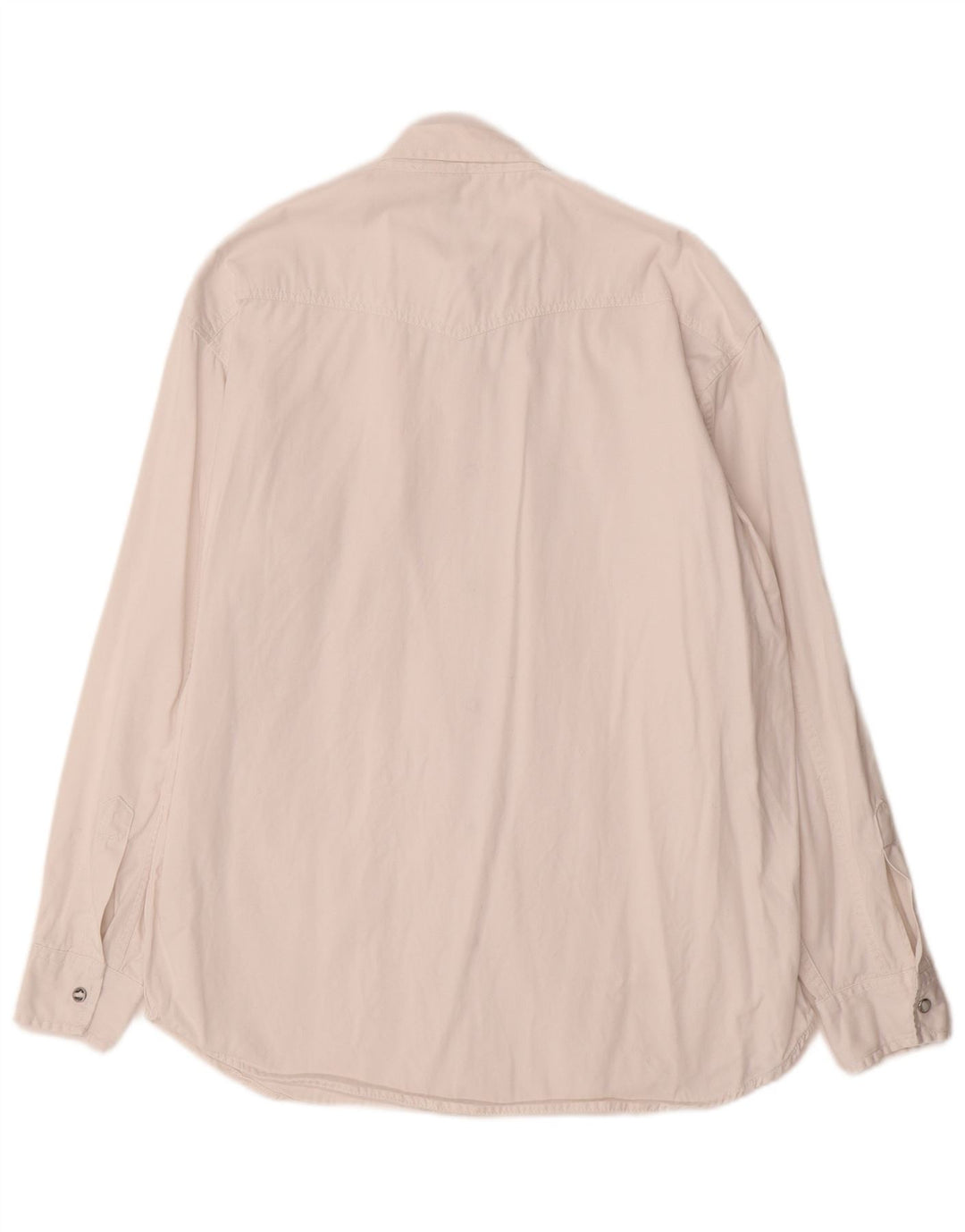 Vintage denimskjorte til mænd Medium hvid bomuld
