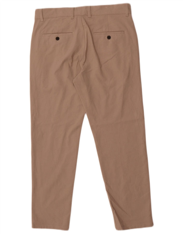Zara Herre Slim Chino Bukser EU 40 Medium W31 L28 Beige Polyester