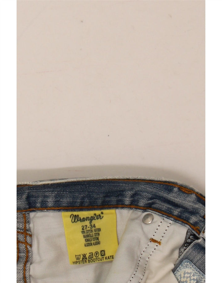 Wrangler Dame Hipster Bootcut Jeans W27 L34 Blå Bomuld