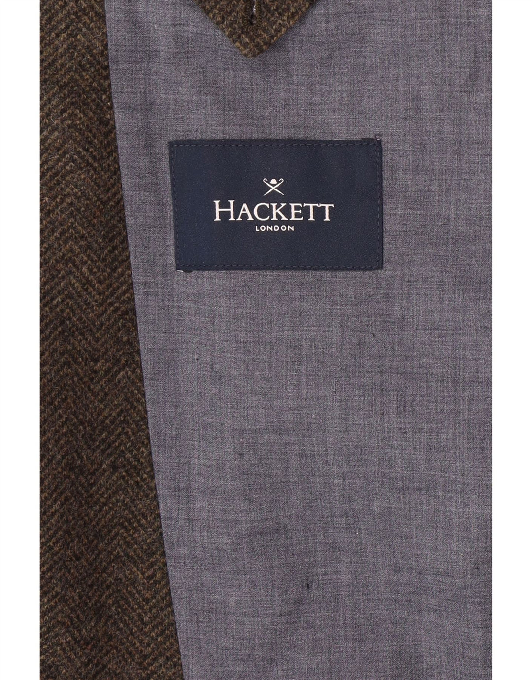 HACKETT Herre 3-knaps blazerjakke UK 44 XL Brun sildebensuld