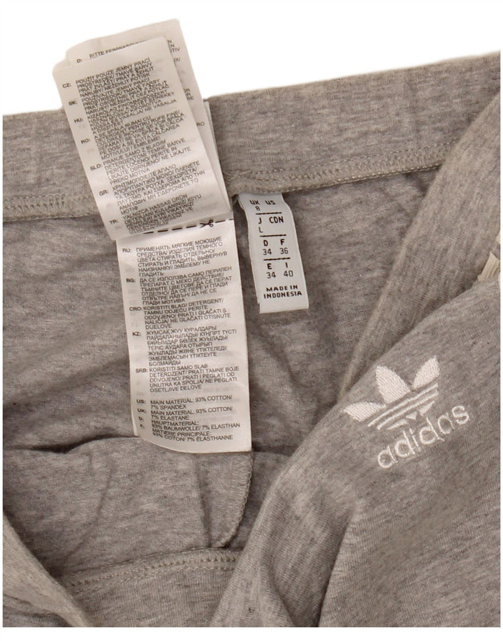 Adidas Womens Leggings UK 8 Small Grey Flecked Bomuld