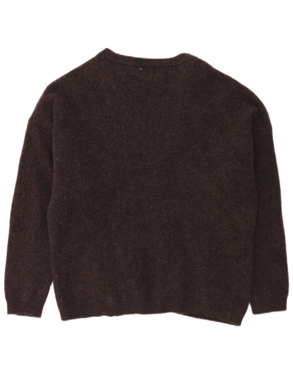 Sisley Herre Cardigan Sweater Large Grey Virgin Wool