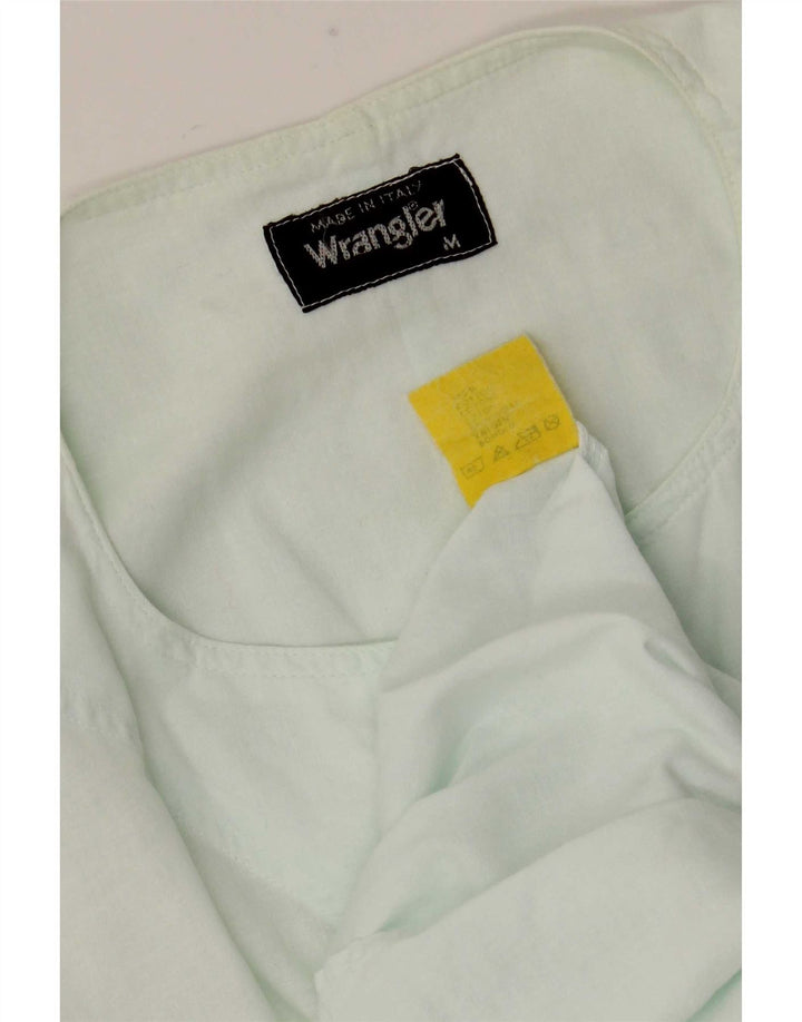 Wrangler kortærmet trøje til mænd Medium turkis bomuld