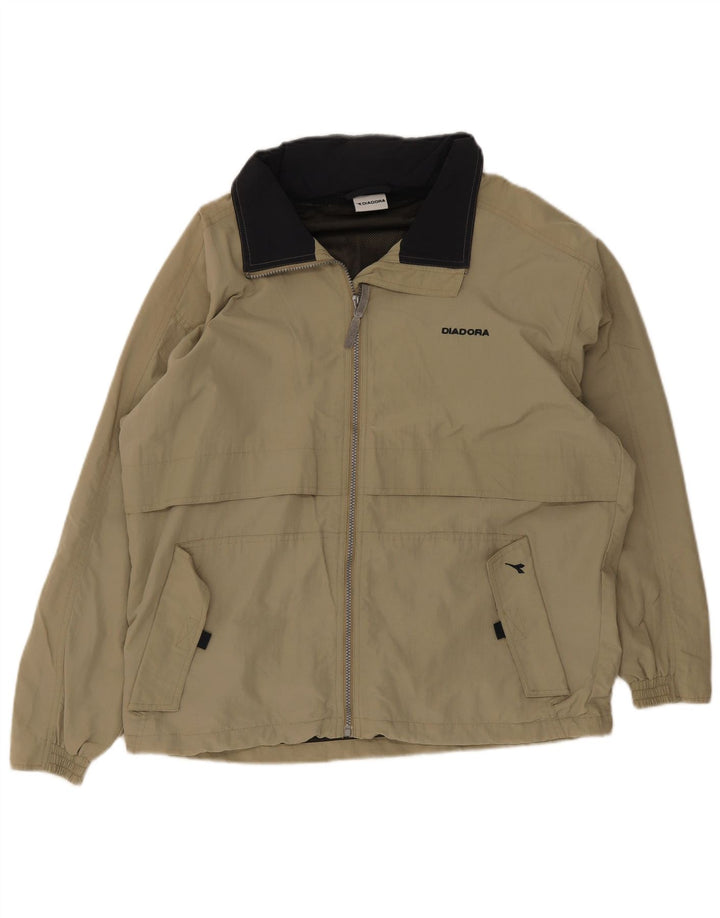 Diadora Regnjakke til mænd UK 36 Lille Khaki Polyamid
