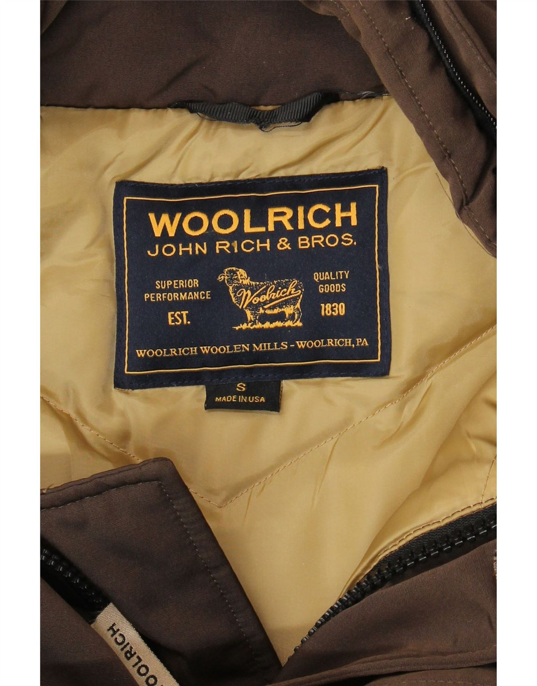 Woolrich Herre hættejakke UK 36 Small Brown
