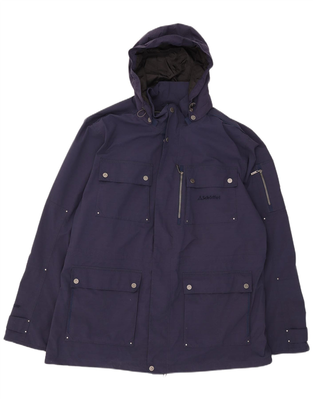 Schoffel Herre Hooded Utility Jacket UK 48 4XL Navy Blue