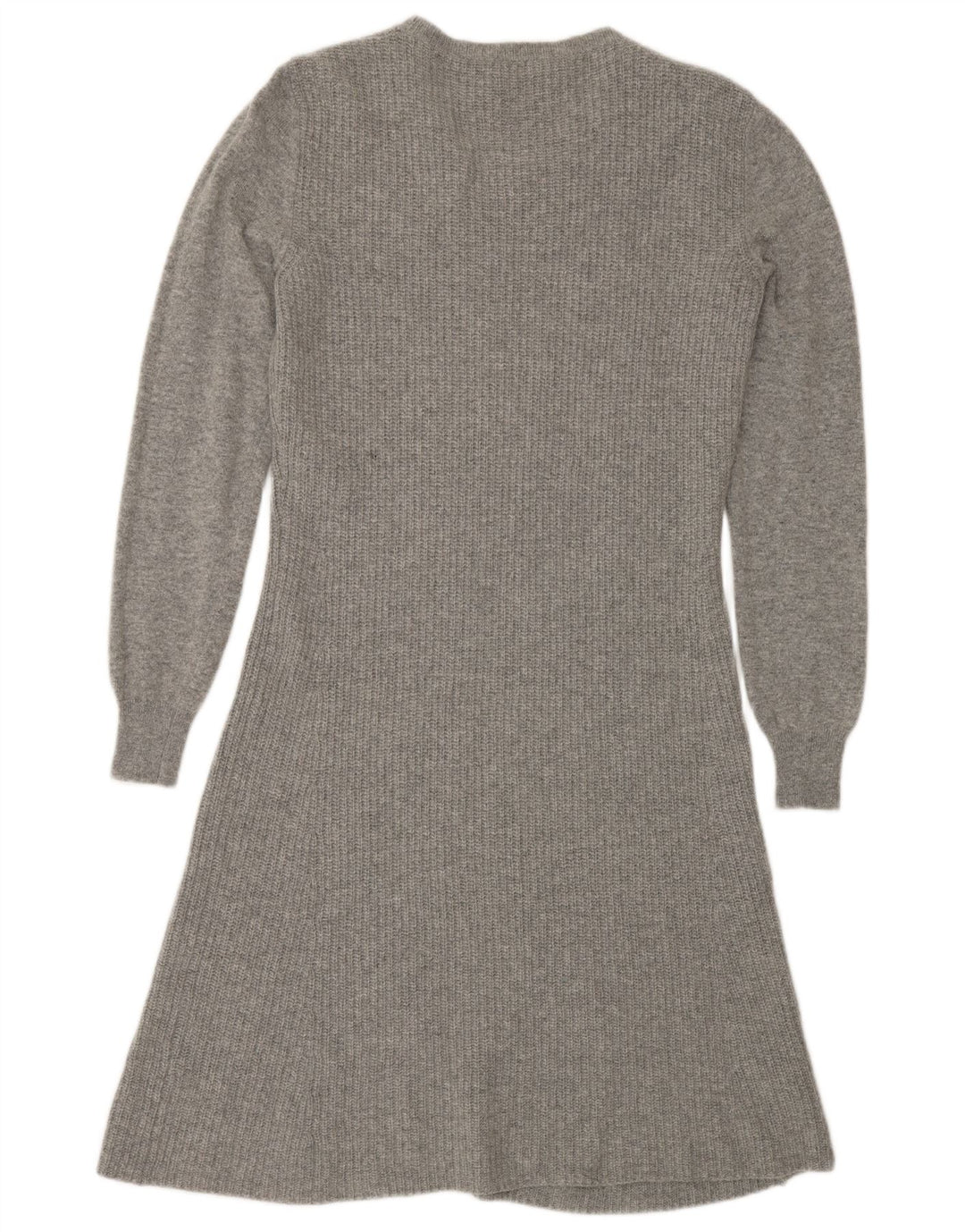 MAX MARA Dame Weekend Langærmet Jumper Kjole UK 14 Medium Grå