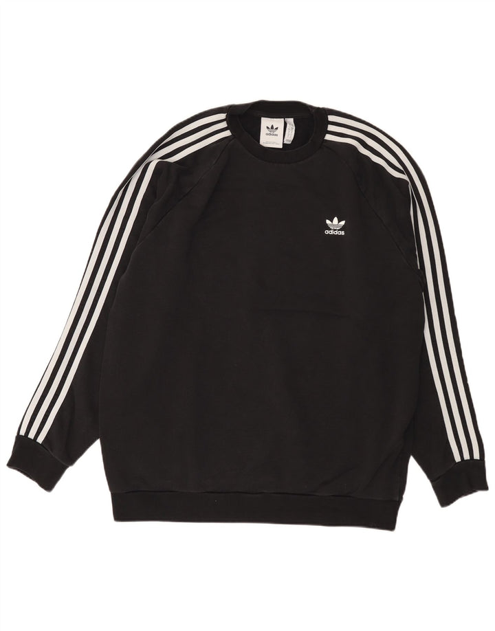 Adidas Sweatshirt til mænd, stor sort bomuld