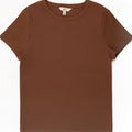 Marks & Spencer T-shirt top til kvinder UK 14 Medium brun bomuld
