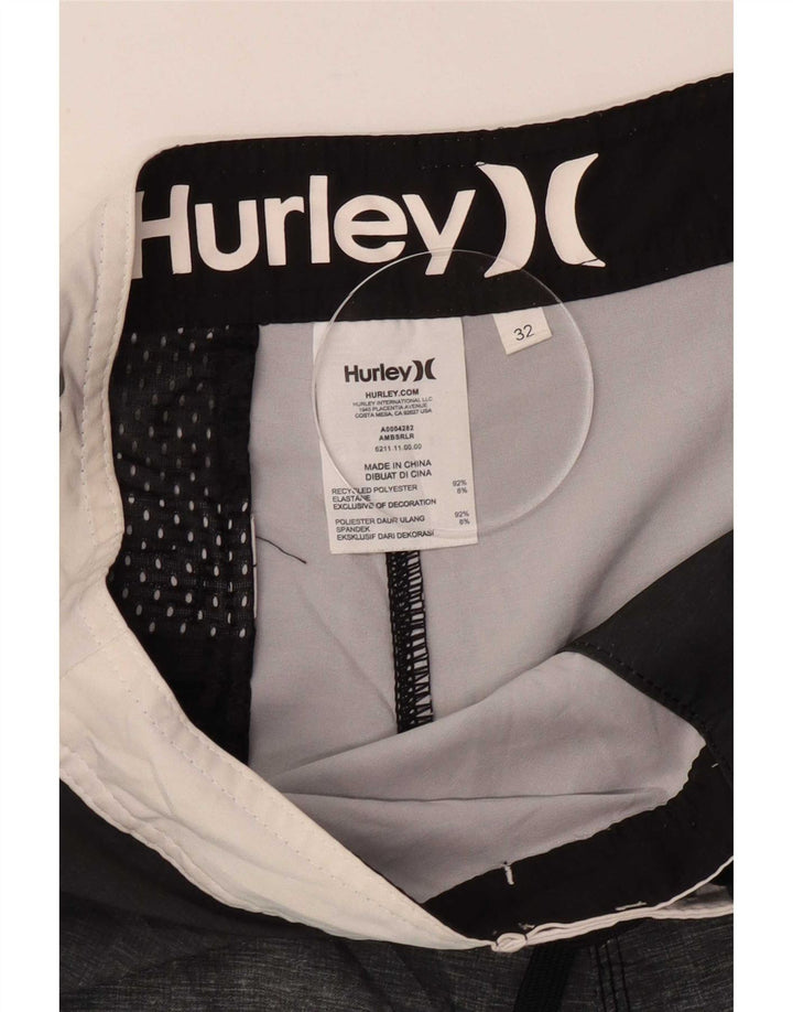 Hurley Herre grafiske svømmeshorts mellemblå stribet polyester