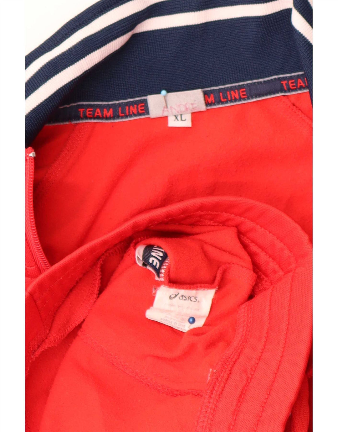 Asics Herre grafisk træningsdragt Topjakke XL Rød Colourblock Polyester
