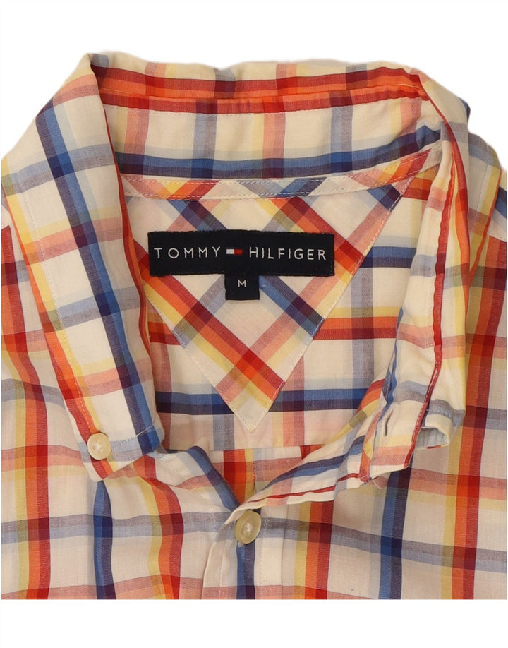TOMMY HILFIGER Mens Shirt Medium Multicoloured Check Vintage Tommy Hilfiger and Second-Hand Tommy Hilfiger from Messina Hembry 