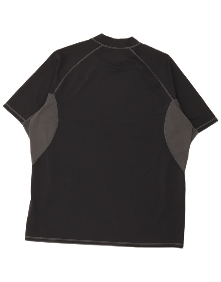 Mountain Warehouse Herre T-Shirt Top XL Sort Colourblock Nylon