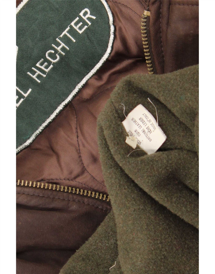 Daniel Hechter Herre Læder Windbreaker Jacket IT 52 XL Brun