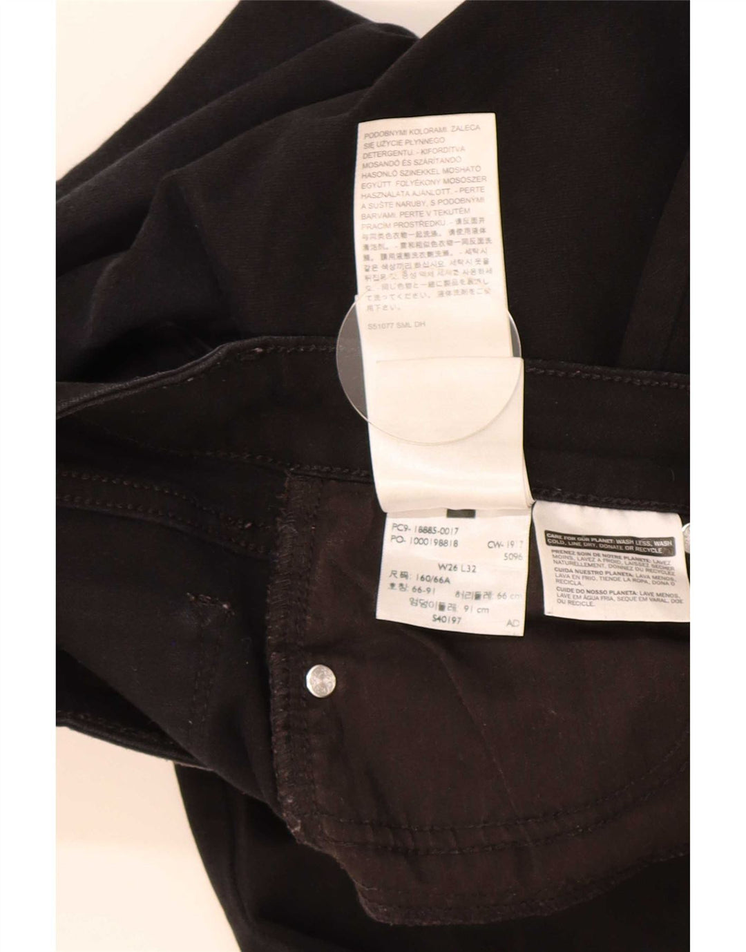 Levi's Dame 715 Bootcut Jeans W26 L32 Sort Bomuld