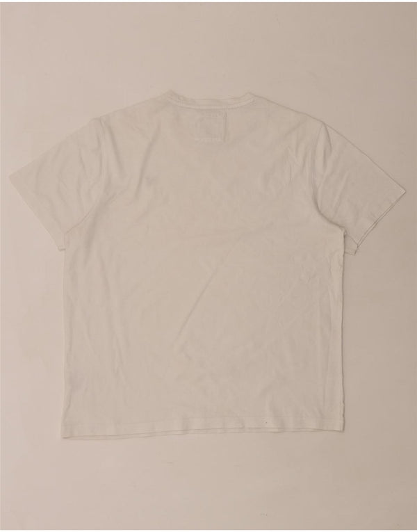 Crew Clothing Herre T-Shirt Top XL Hvid Bomuld