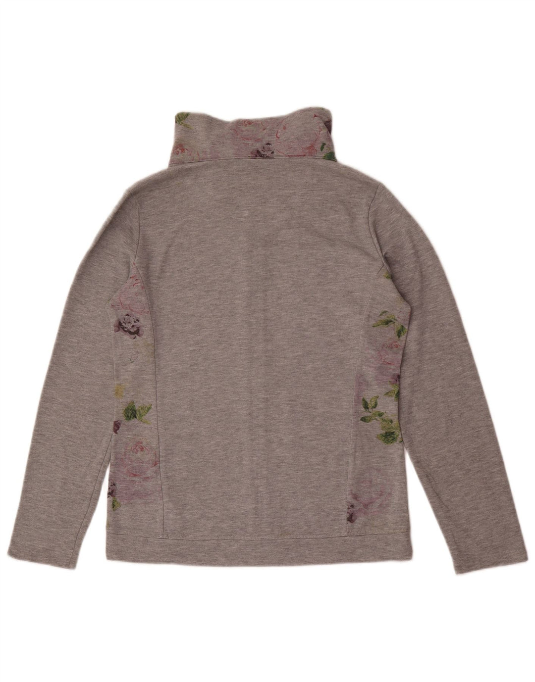 Champion Womens træningsdragt Topjakke UK 14 Medium Grey Floral Cotton