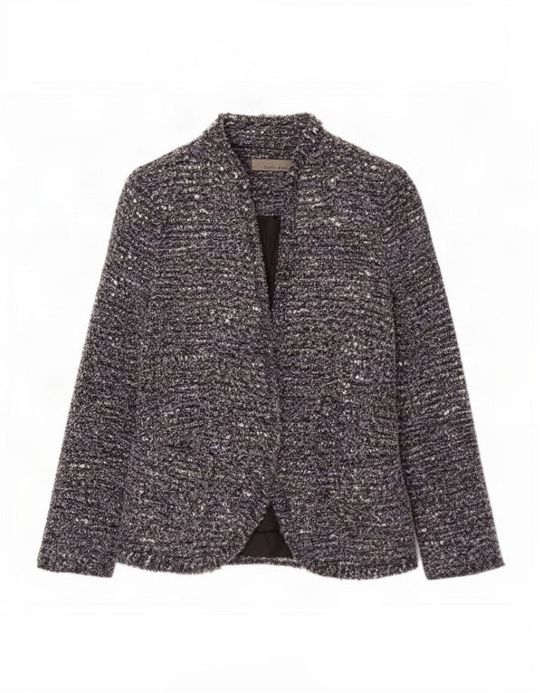 Zara Dame Blazer Jacket UK 8 Small Navy Blue Flecked