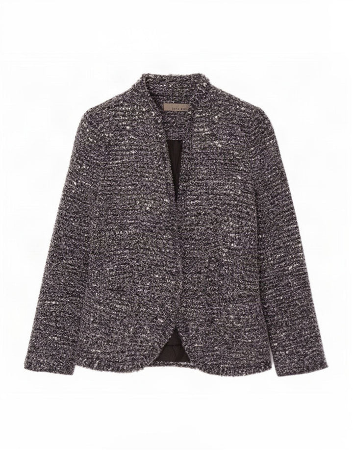 Zara Dame Blazer Jacket UK 8 Small Navy Blue Flecked