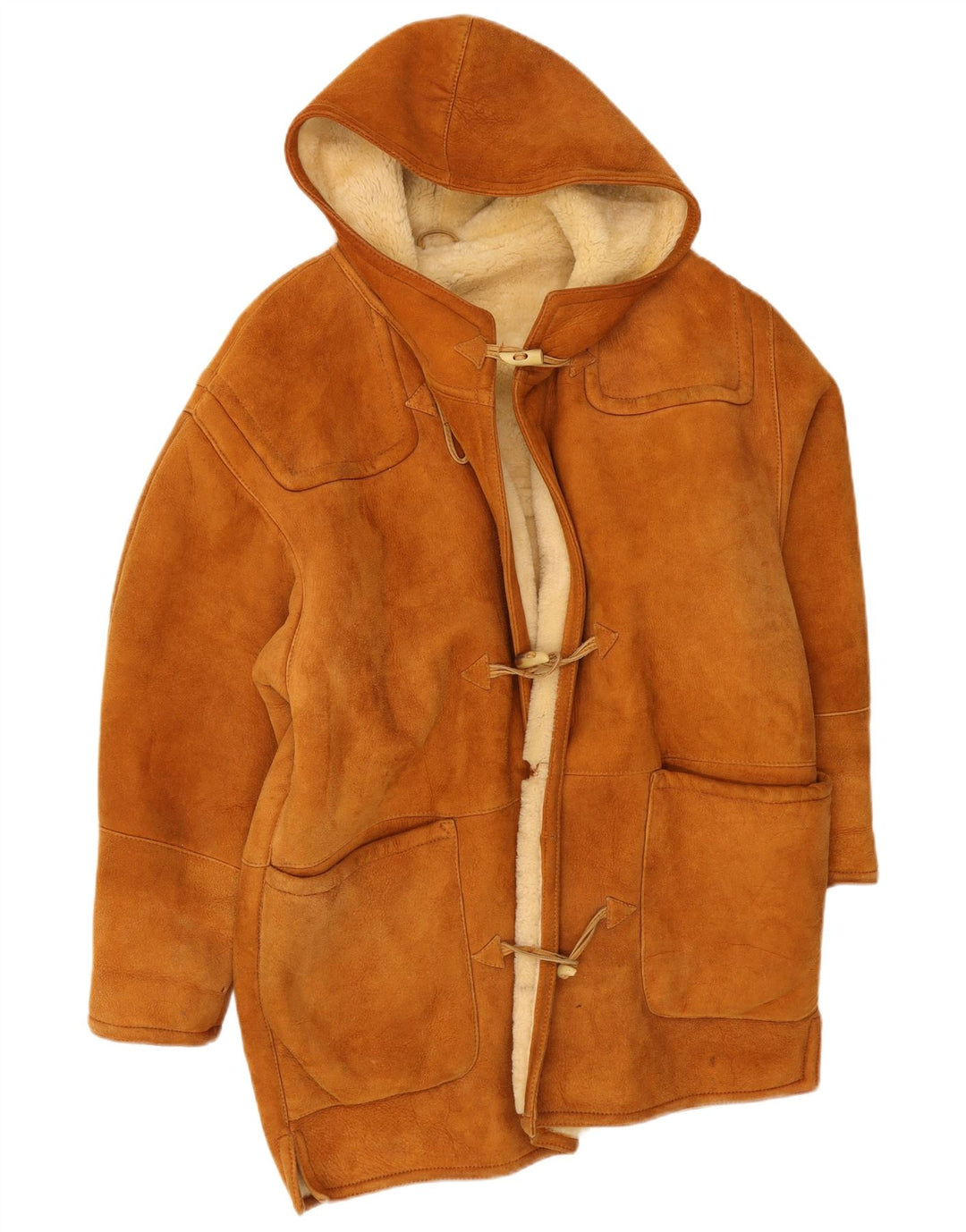 Gara Herre Shearling Overfrakke UK 40 Large Beige