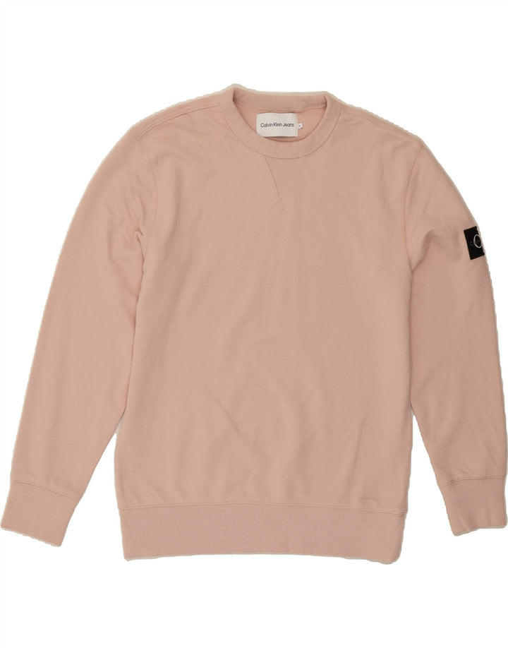 CALVIN KLEIN JEANS Mens Sweatshirt Jumper XL Pink Cotton Vintage Calvin Klein Jeans and Second-Hand Calvin Klein Jeans from Messina Hembry 