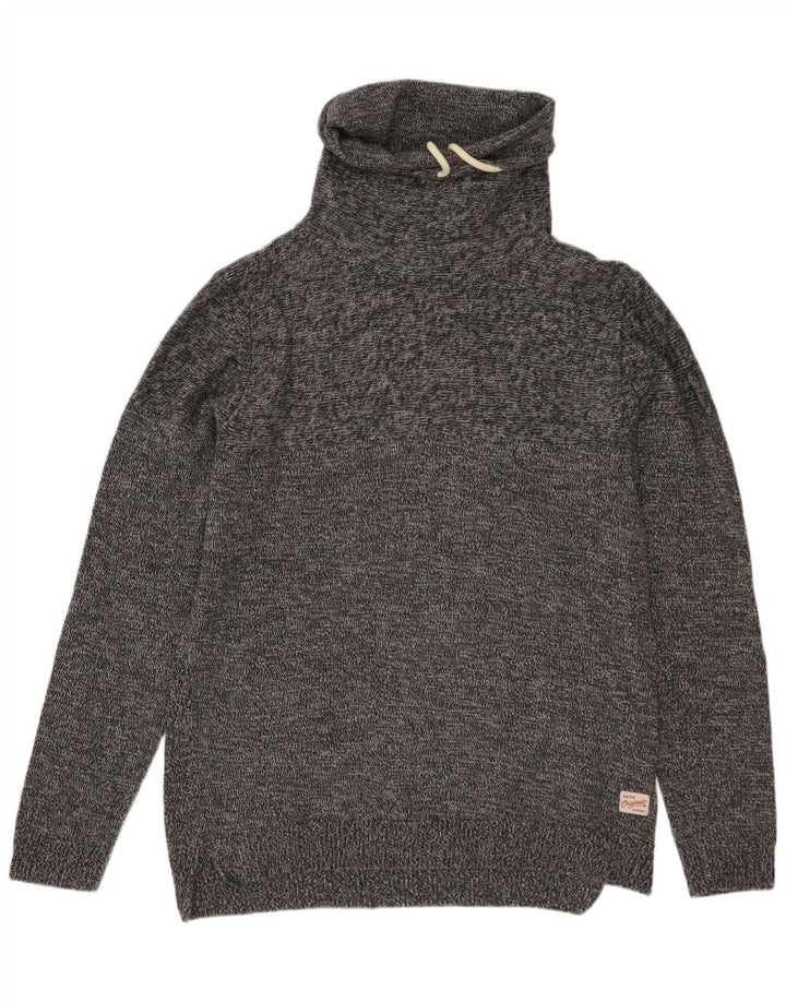 Jack & Jones Herre Rullehalstrøje trøje Medium Grå Flecked Bomuld