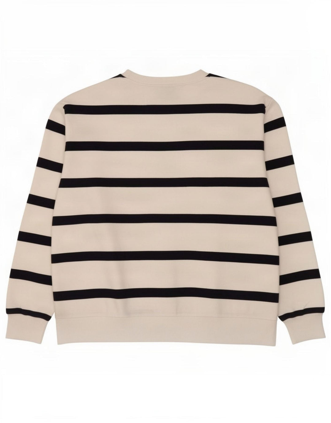 Marks & Spencer Dame Sweatshirt Jumper UK 14 Mellem hvid stribet bomuld