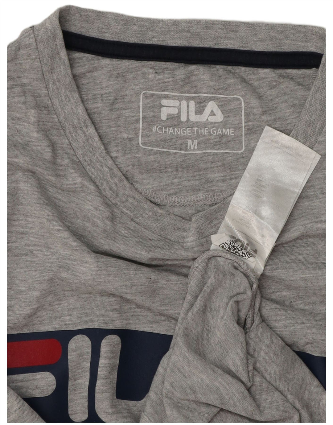 Fila Herre grafisk T-shirt Top Medium Grey Flecked Bomuld