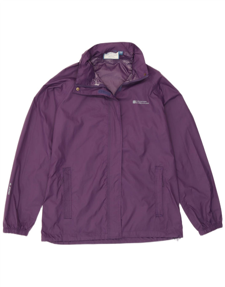 Mountain Warehouse Dame Regnjakke UK 12 Medium Lilla Nylon
