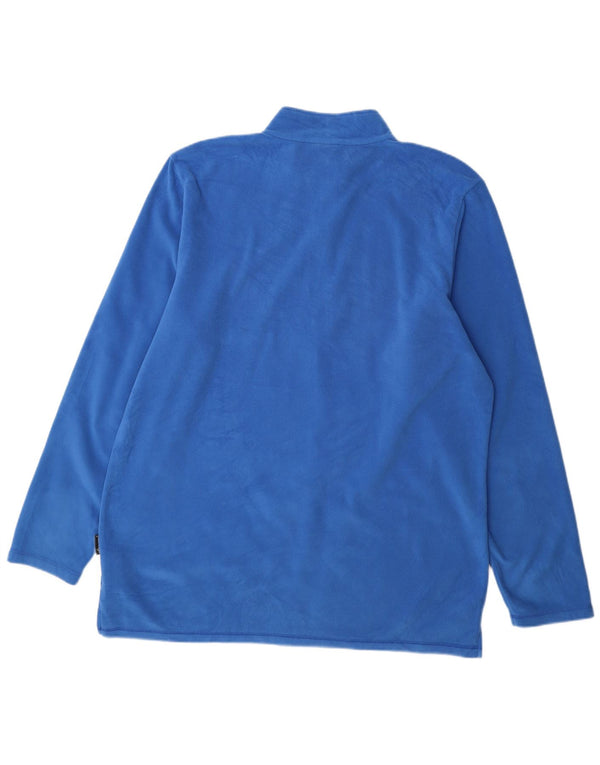 Jack Wolfskin Herre Zip Neck Fleece Jumper UK 50 3XL Blå Polyester