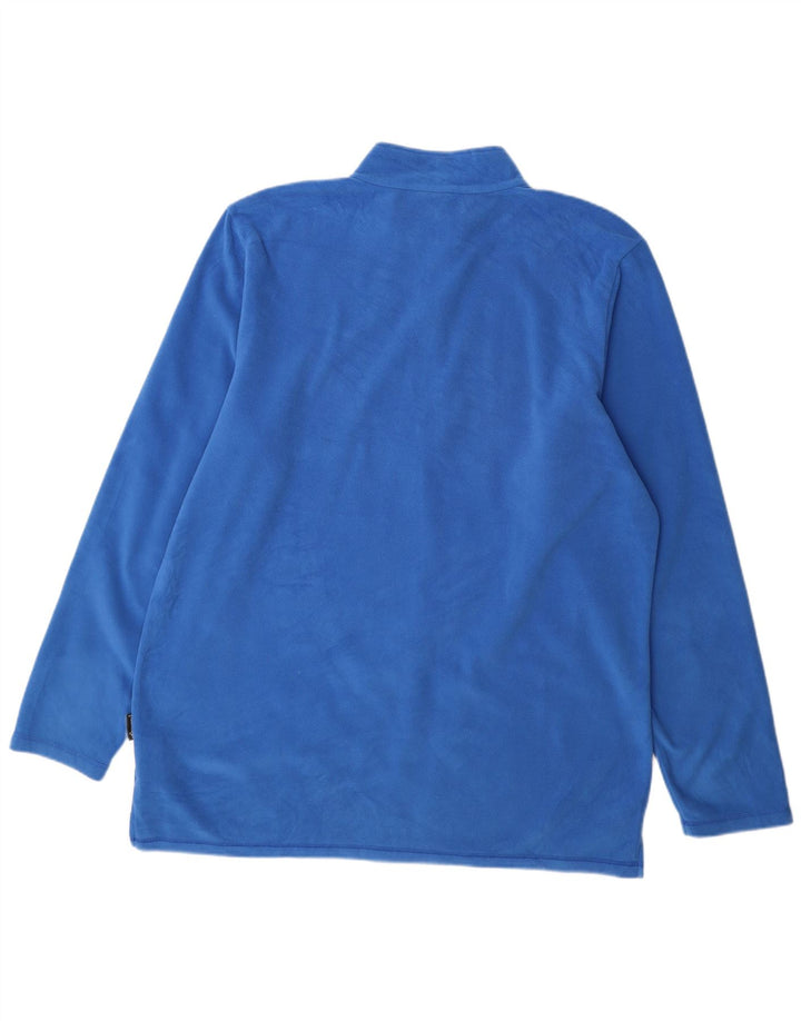 Jack Wolfskin Herre Zip Neck Fleece Jumper UK 50 3XL Blå Polyester