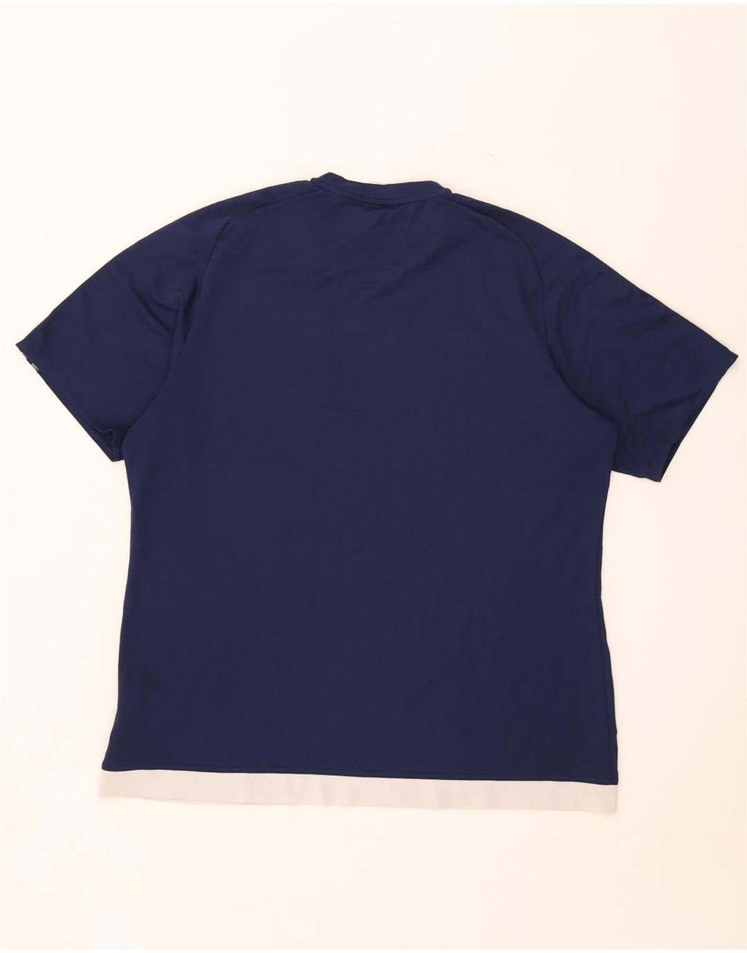 Adidas Herre Climalite T-Shirt Top XL Marineblå Colourblock Polyester