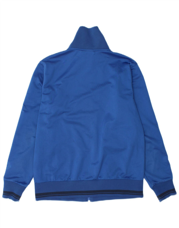 ASICS Boys Tracksuit Top Jacket 11-12 Years Blue Colourblock Polyester