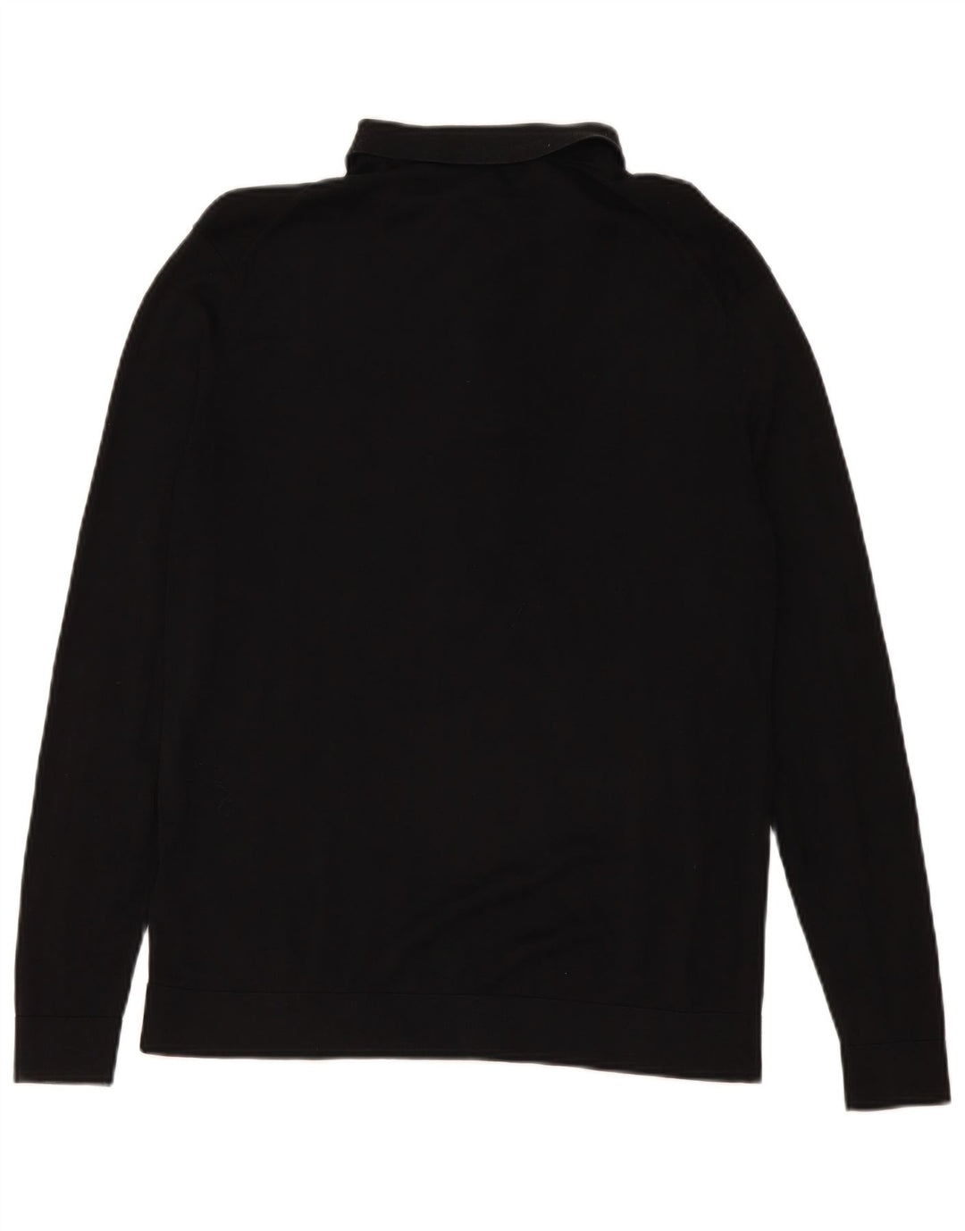 Cos Herre Polo Neck Jumper Sweater Large Sort Silke