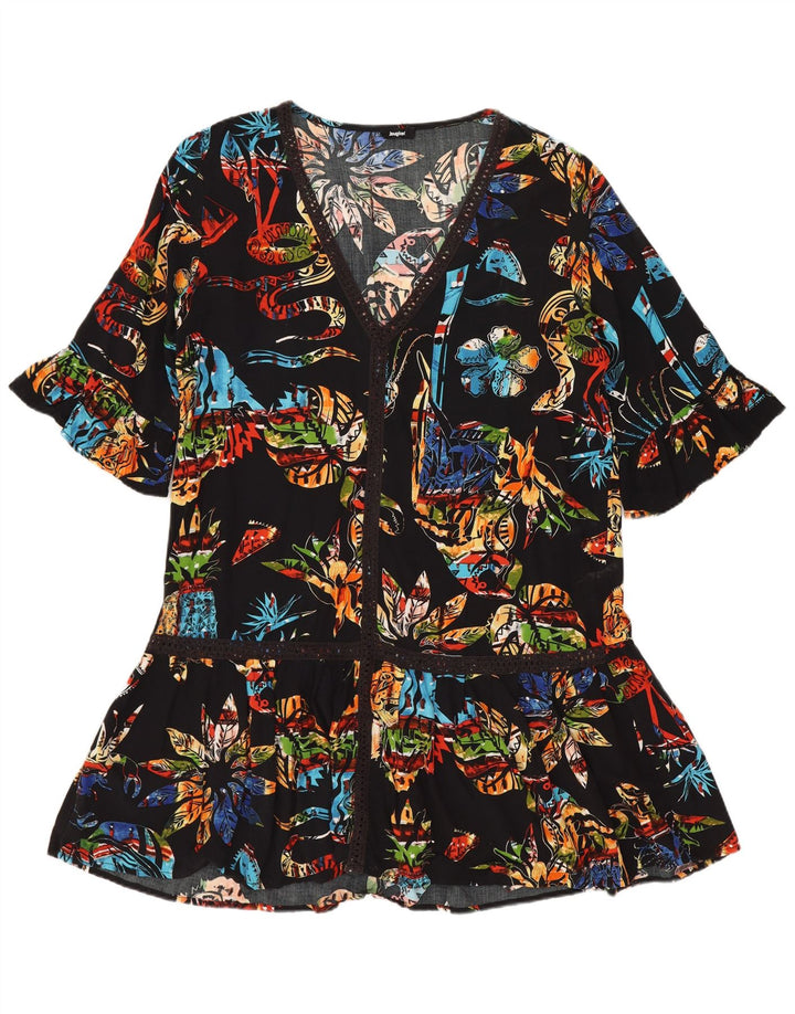 Desigual Dame Tunikakjole UK 14 Medium Black Floral