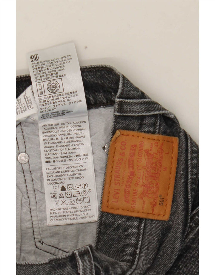 Levi's Womens 501 denimshorts W28 Mellem sort bomuld