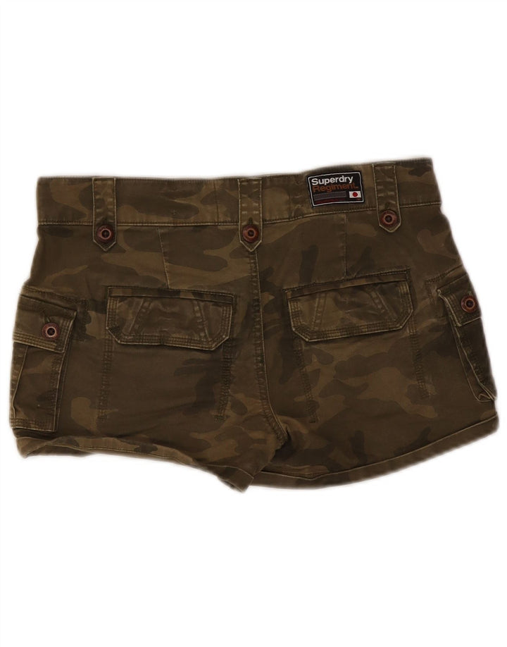 Superdry Cargo Shorts til kvinder Small W30 Khaki Camouflage Bomuld