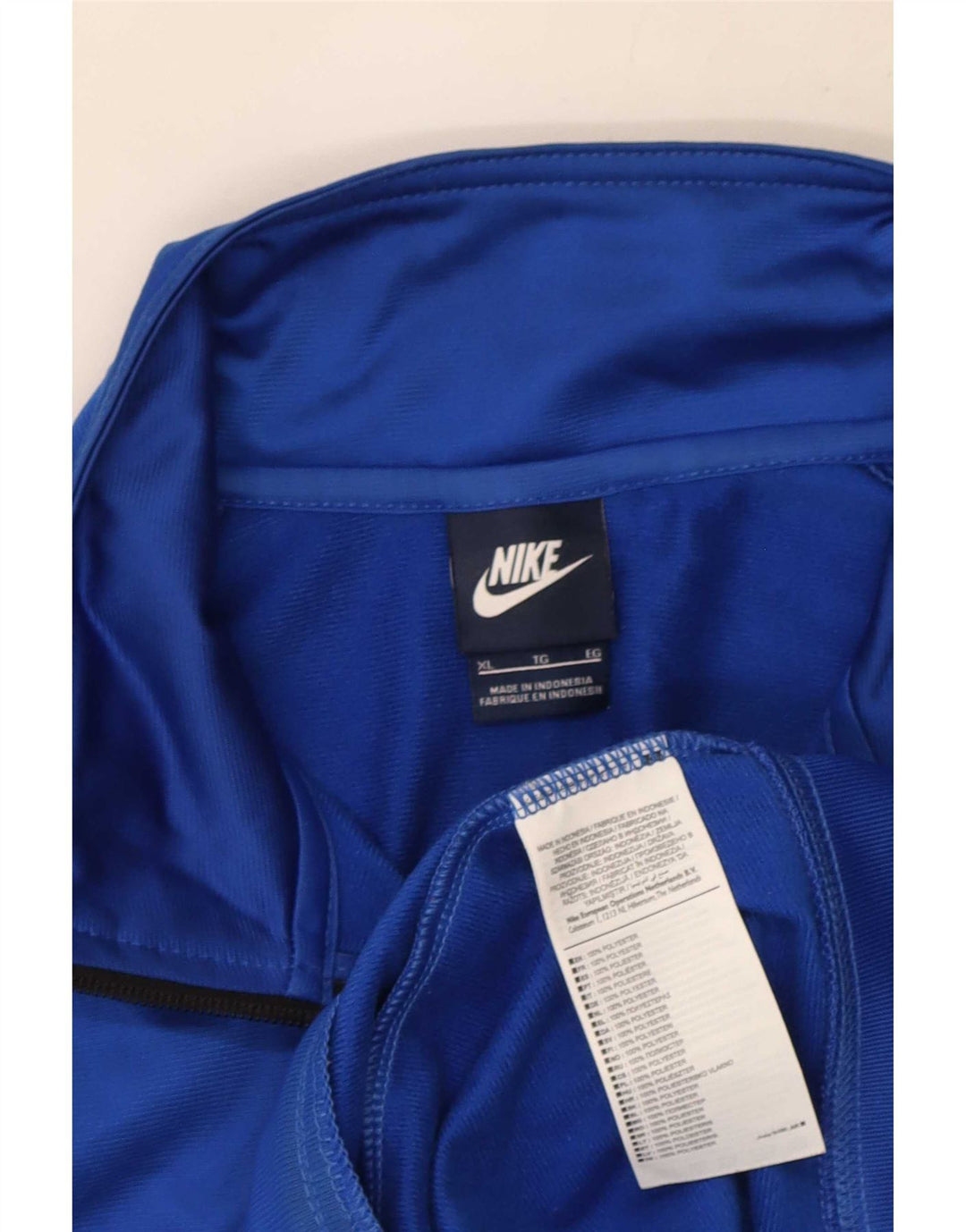Nike træningsdragt topjakke til mænd XL Blå Colourblock Polyester