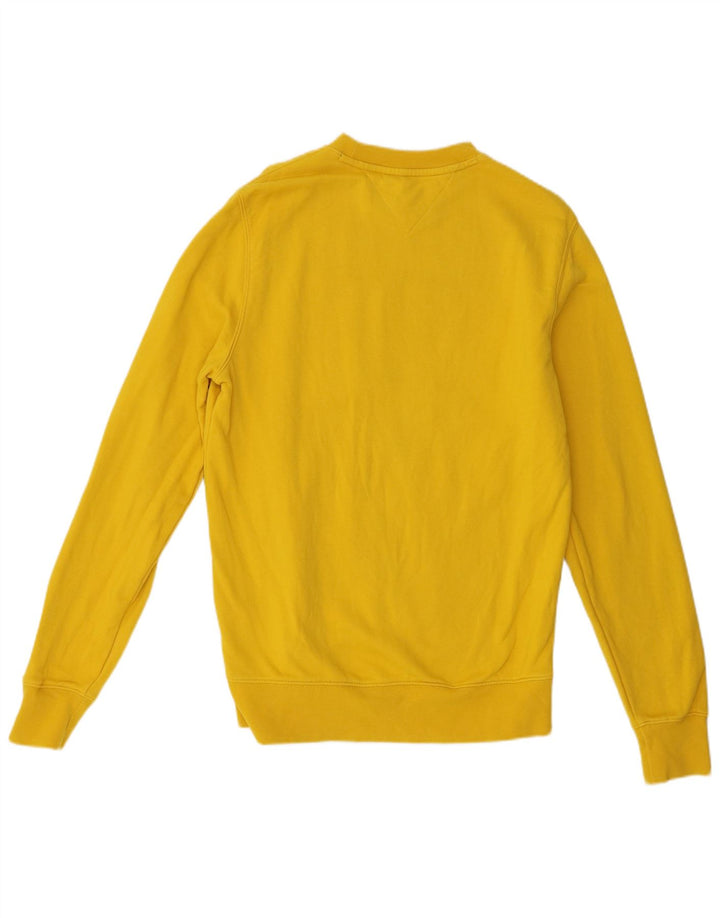 Tommy Hilfiger Herre Grafisk Sweatshirt Jumper Medium Gul Bomuld