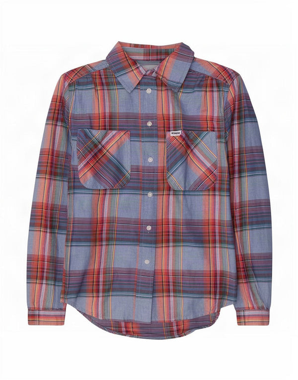 Wrangler Dame Loose Fit skjorte UK 6 XS Flerfarvet ternet bomuld