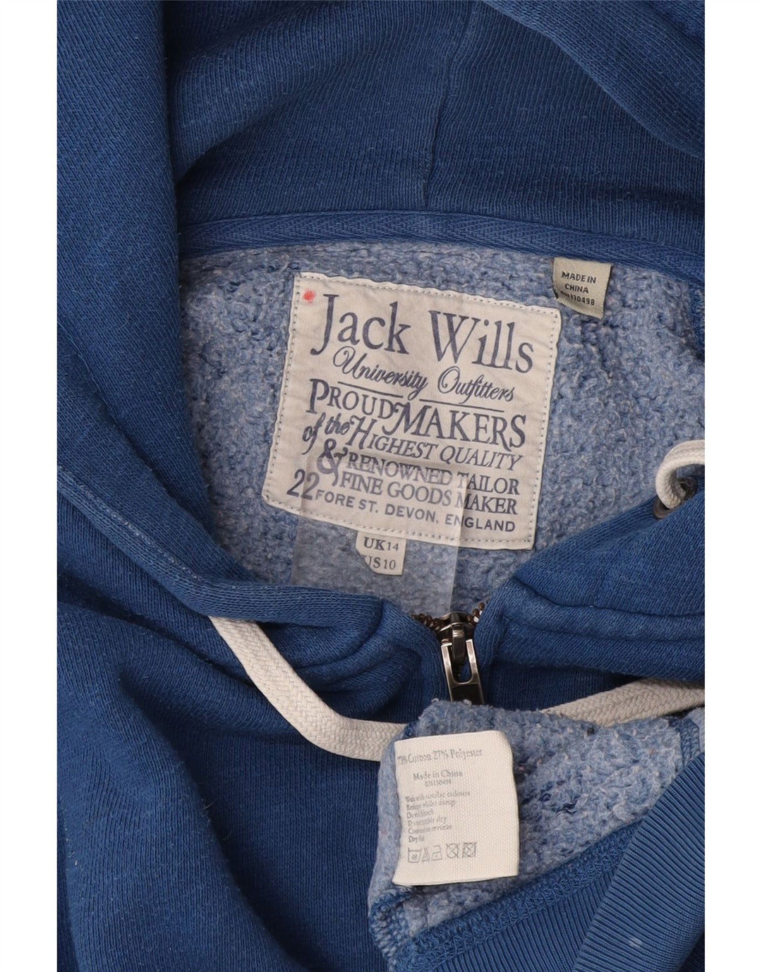 Jack Wills Womens UK 14 Large Blue Cotton