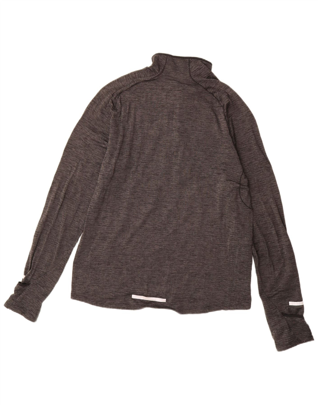 NIKE Herre Dri Fit Pullover med lynlås-hals Træningsdragt Top Medium Grå Flecked